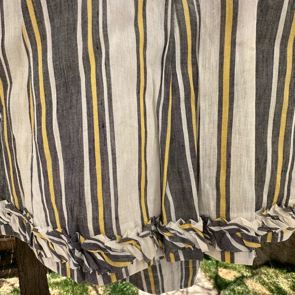 J Crew Sylvan Halter Dress Backless Striped Ruffles Linen cotton size 14… - Picture 6 of 16